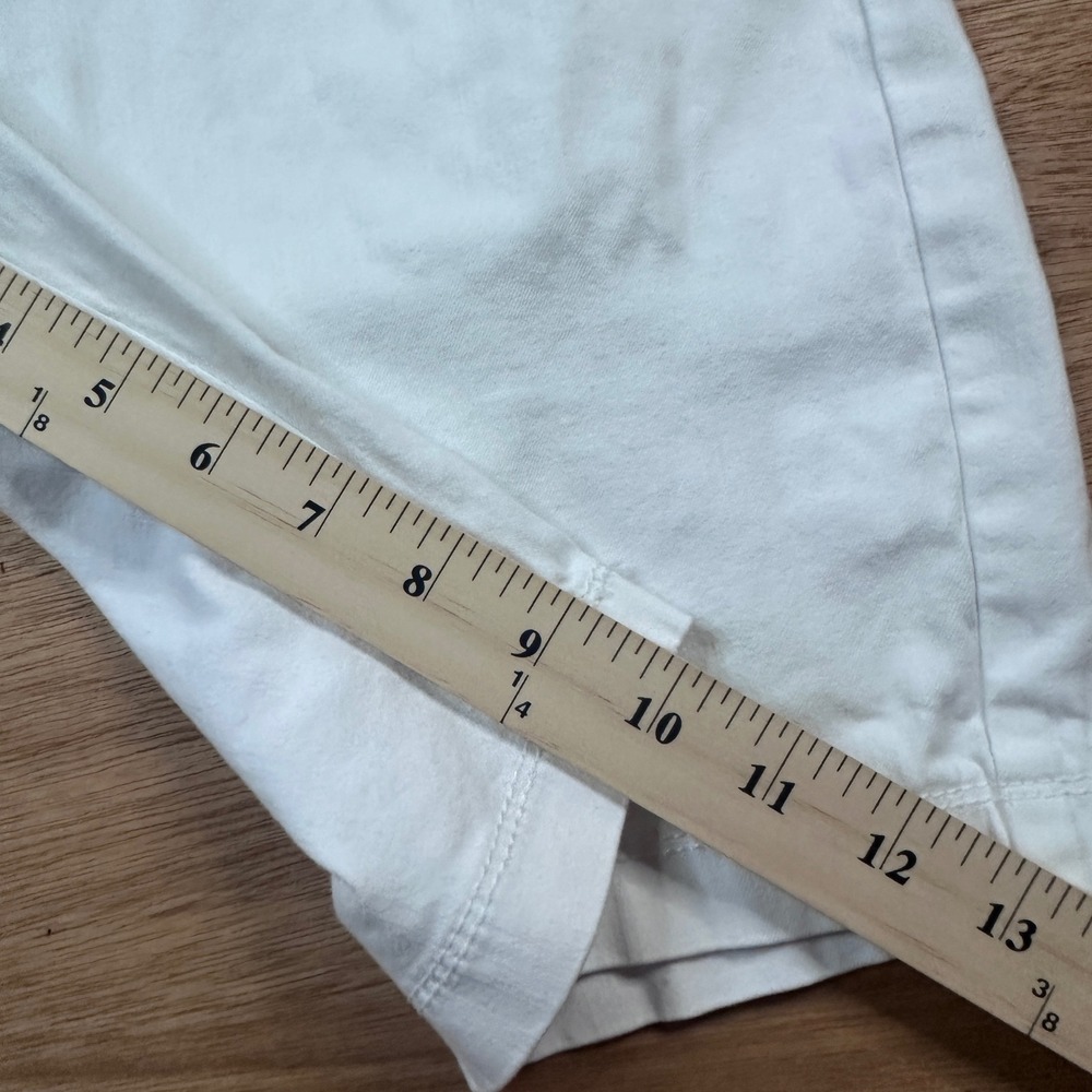 Lee Slender Secret White Bermuda Shorts Women's 12 Medium Stretch Casual - Picture 5 of 10